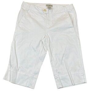Banana Republic Womens Capri Pants Size 6 Casual Cropped Stretch White Mid Rise